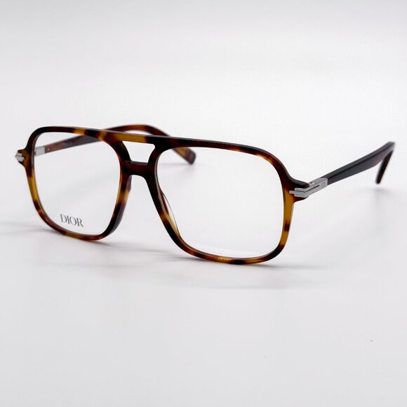 NEW DIOR DIORBLACKSUITO N3I 2500 SQUARE HAVANA EYEGLASSES DIOR - Picture 1 of 8